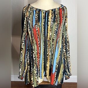 Colorful Melissa Page Petite XL Blouse